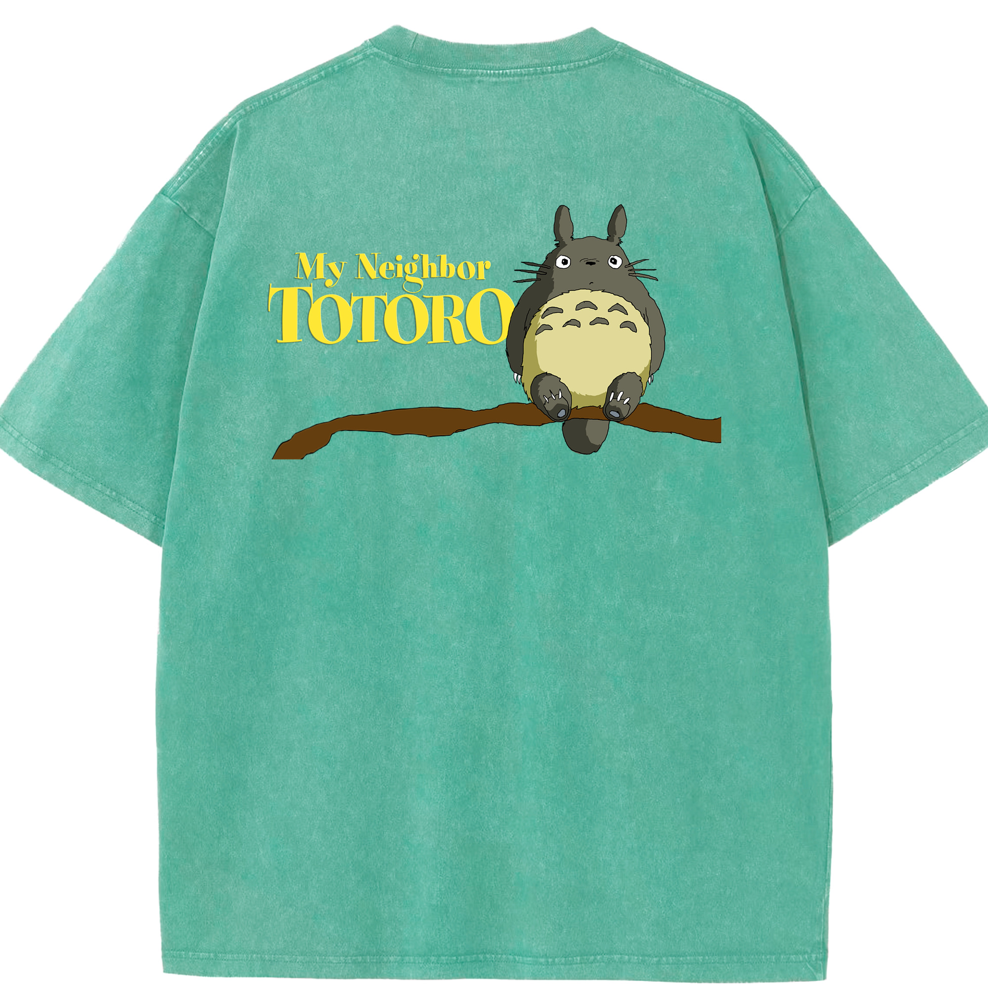 （画像用） となりのトトロ 草壁メイ 草壁サツキ My Neighbor Totoro Satsuki Kusakabe Mei Kusakabe 綿100% ヴィンテージ風 半袖Tシャツ（背面プリント）